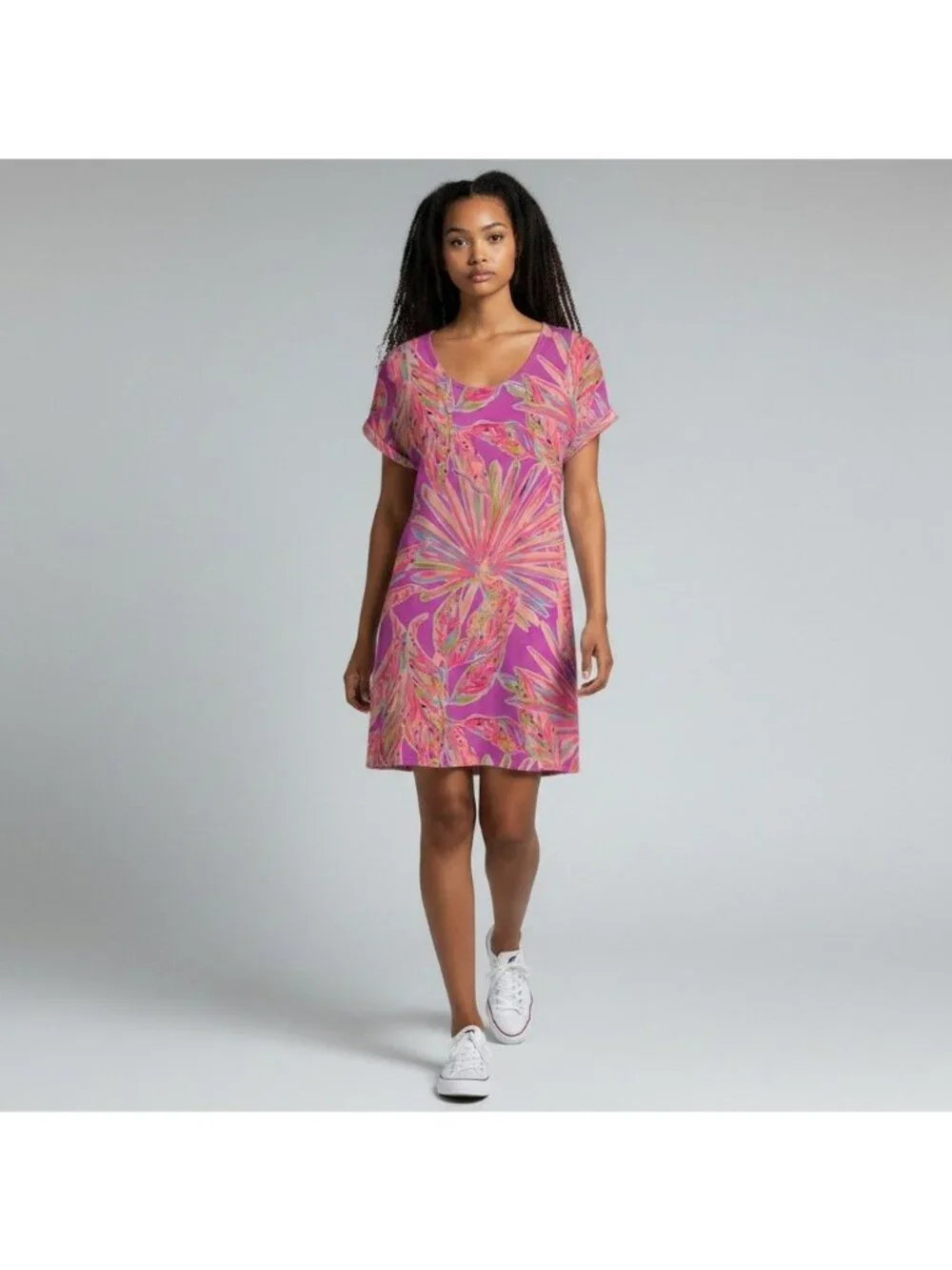 Lilly Pulitzer Tammy Dress Amethyst Sunseekers Pink Purple UPF 50 XL - Picture 1 of 11